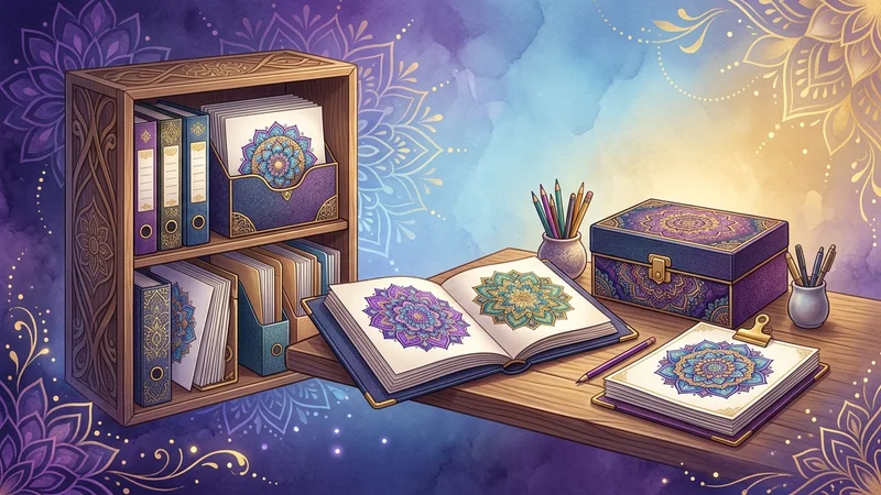 Come mettere in ordine i propri disegni da colorare e archiviare i mandala