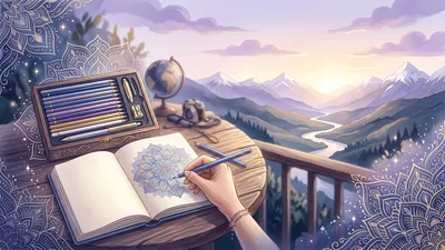 Coloriage mandala voyage : créez votre kit zen à emporter