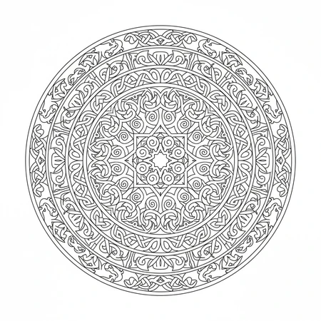 Coloriage Mandala Zentangle #14