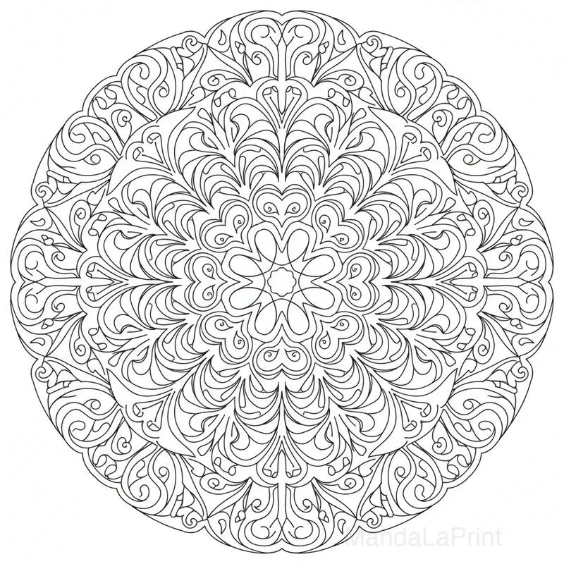 Mandala Courbes Organiques #19