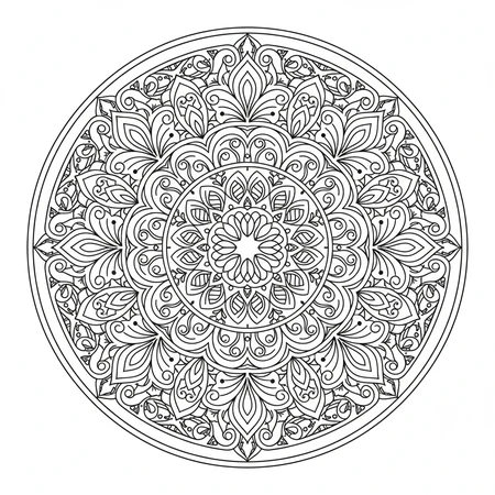 Coloriage Mandala Zentangle #2