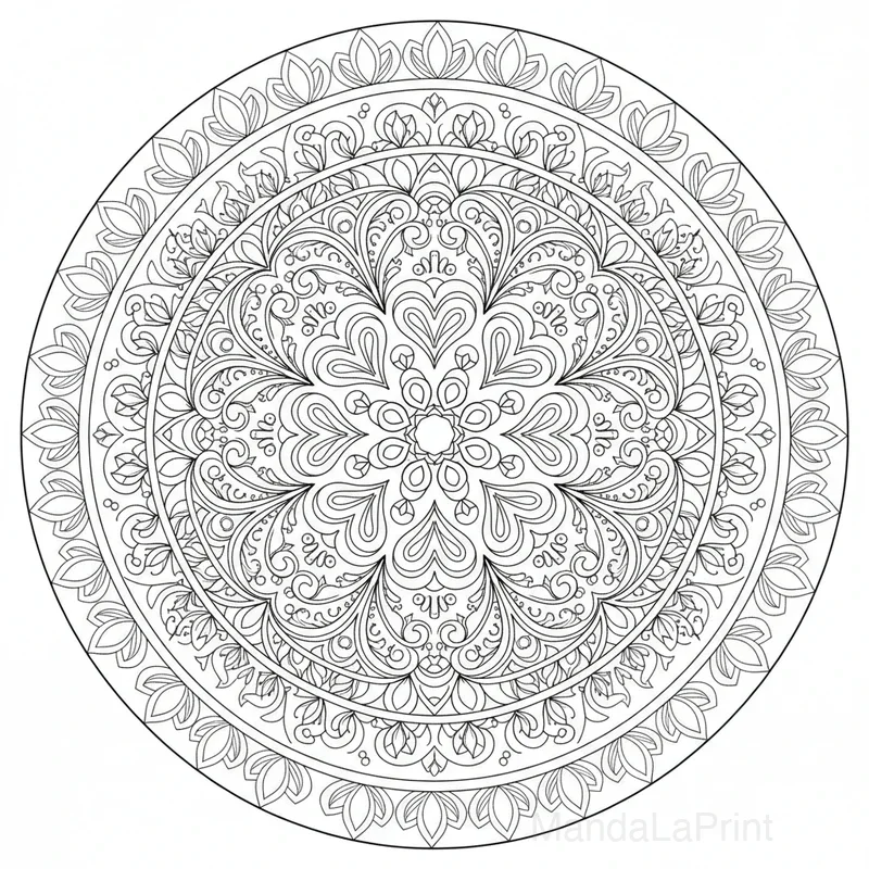 Verziertes Paisley Mandala #17