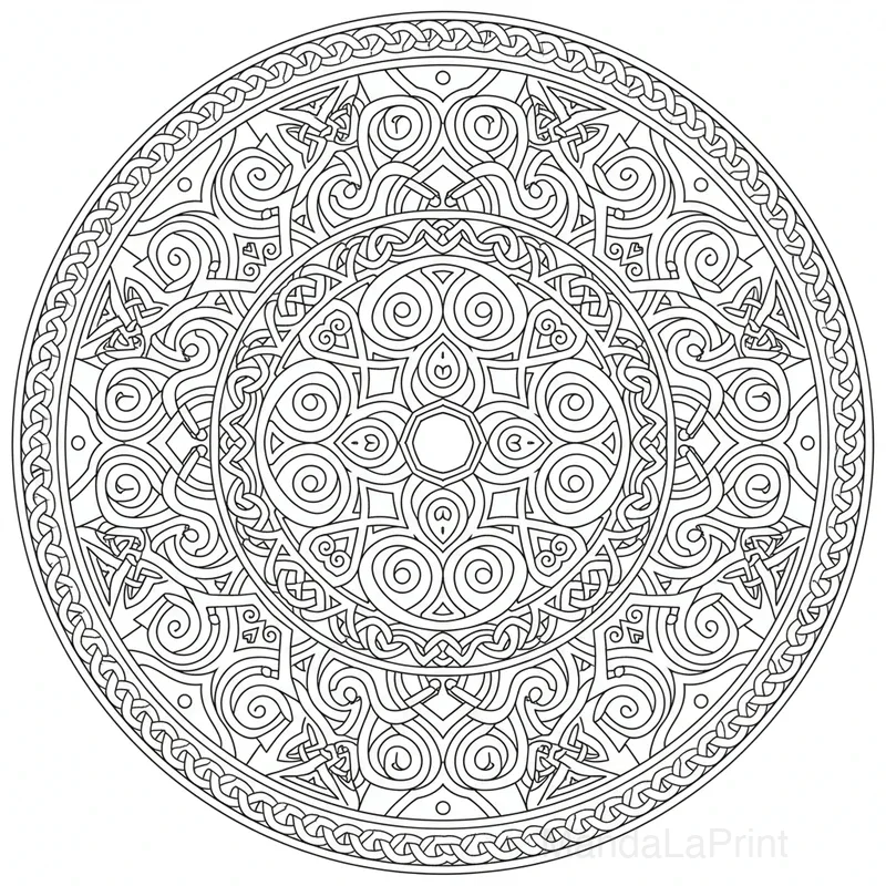 Art Nouveau Mandala #8