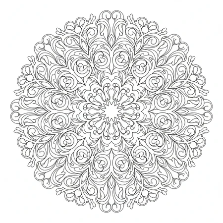 Mandala Courbes Organiques #28