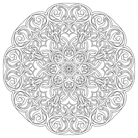 Mandala Art Nouveau #6