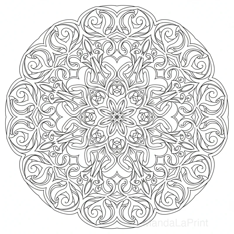 Artistico Astratto Mandala #6