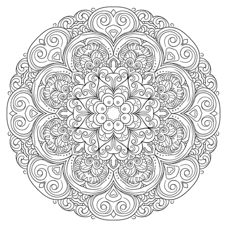 Artistique Abstrait Mandala #3