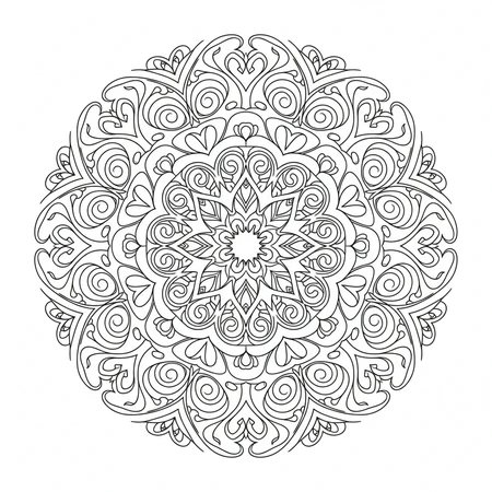 Mandala Courbes Organiques #18