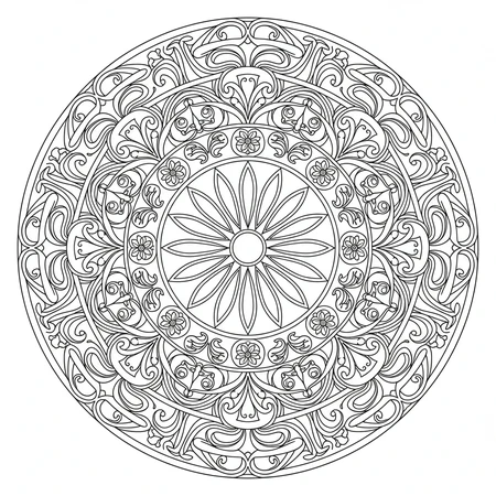 Mandala Art Nouveau #19