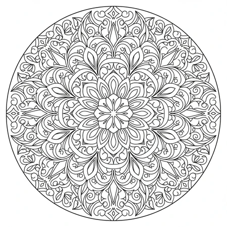 Mandala Courbes Organiques #20