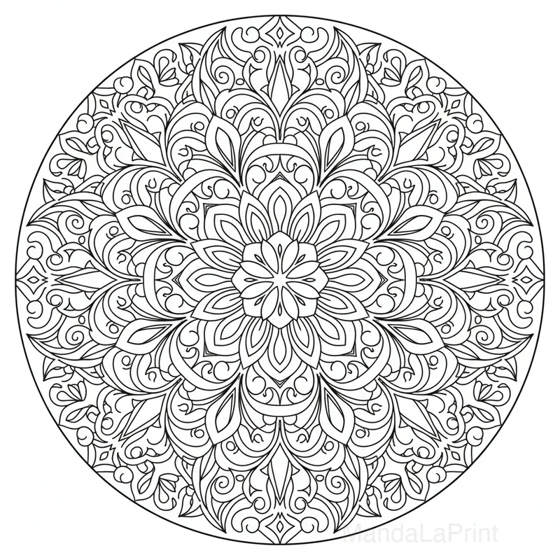 Mandala Courbes Organiques #20