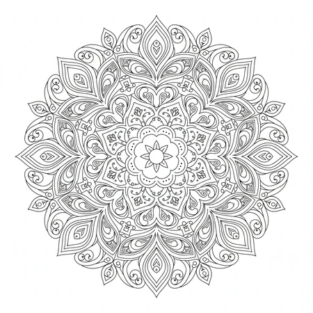 Coloriage Mandala Zentangle #7