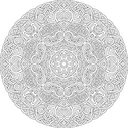 Coloriage Mandala Zentangle #13