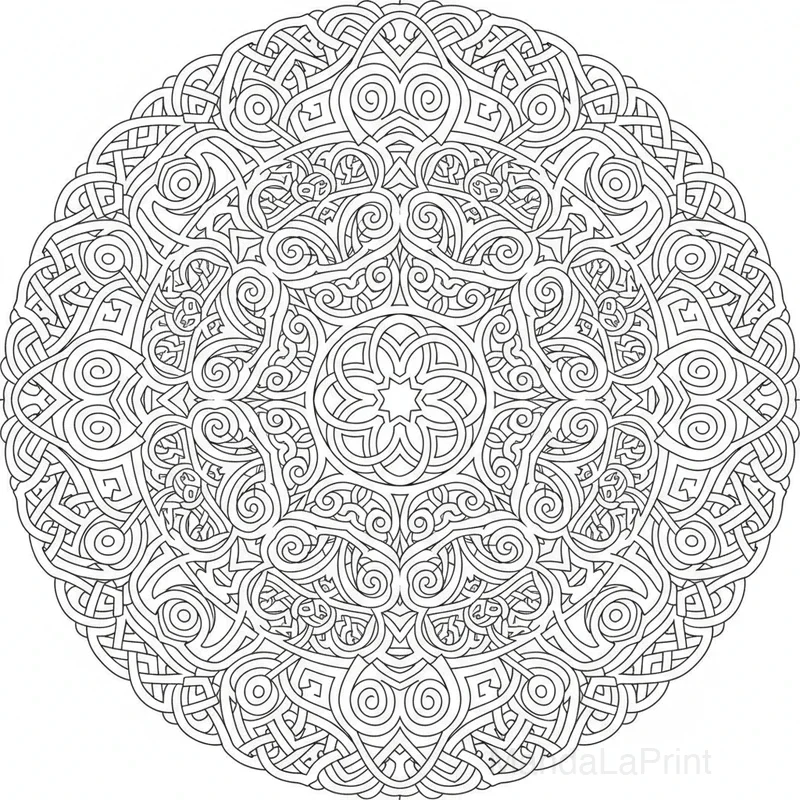 Coloriage Mandala Zentangle #13