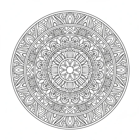 Mandala Art Nouveau #8