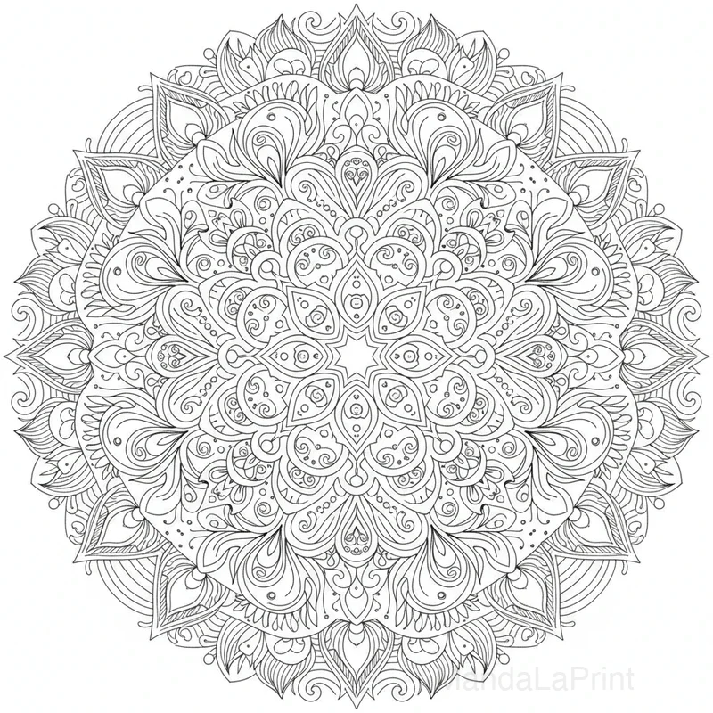 Mandala Mandala Animaux da Colorare #34