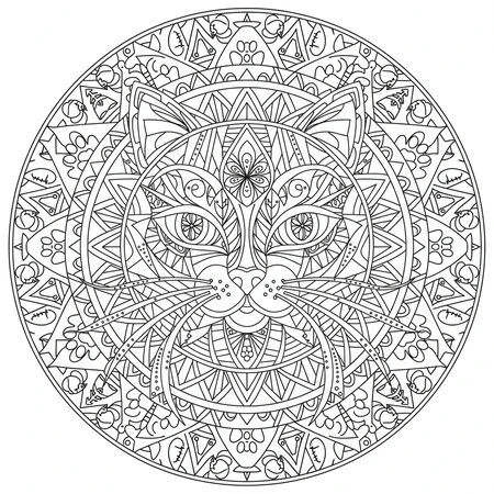 Coloriage Mandala Hibou #2