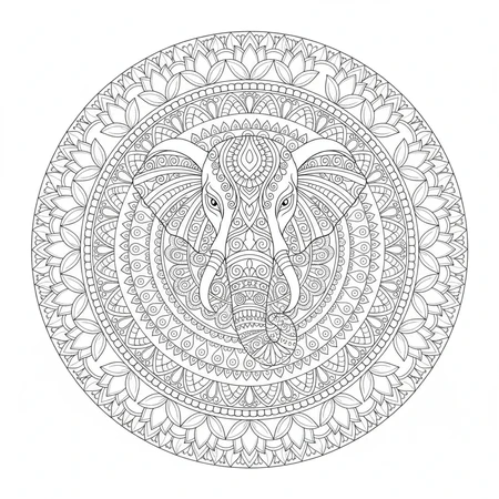 Mandala Lion Majestueux #3