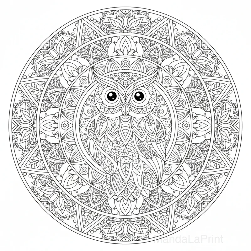 Mandala Loup Tribal #20