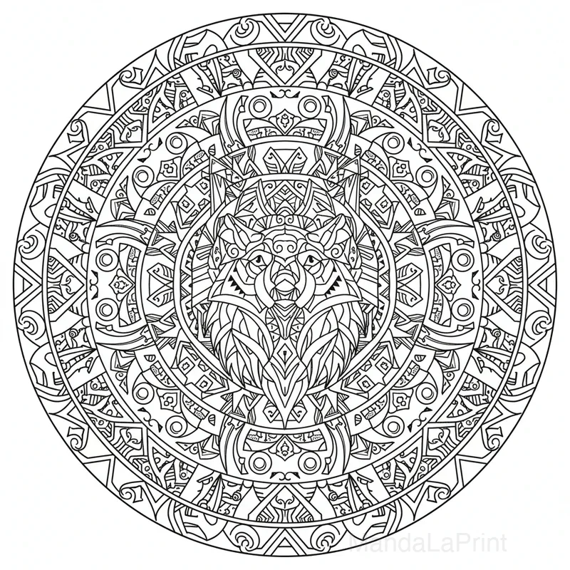 Mandala Animaux Mandala Ausmalbild #44