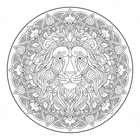 Mandala Lion Majestueux #25