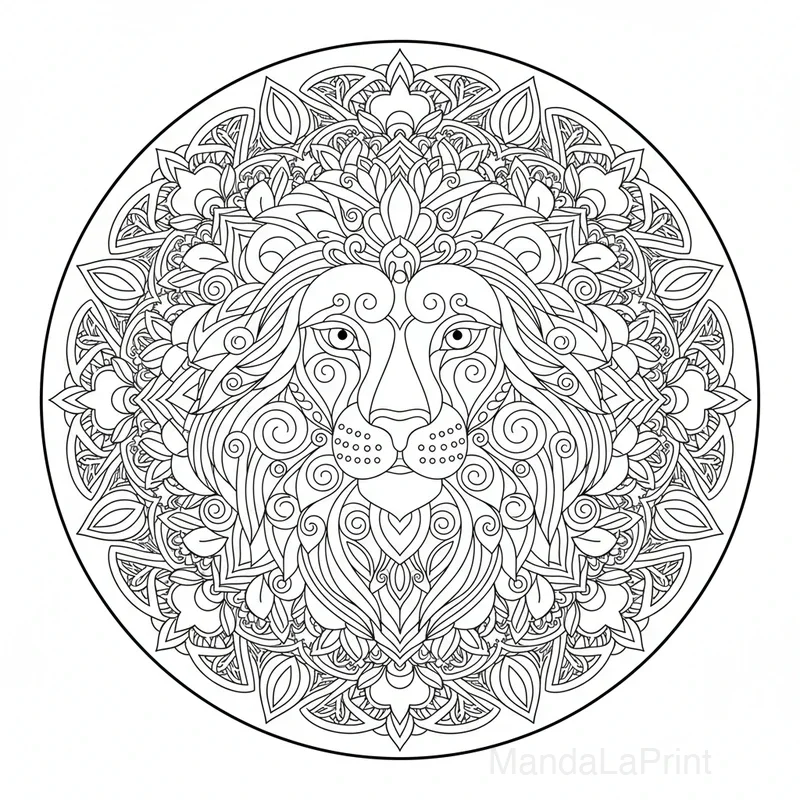 Mandala Lion Majestueux #25
