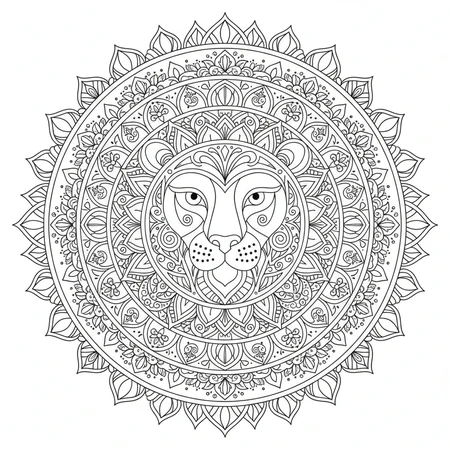 Coloriage Mandala Hibou #7