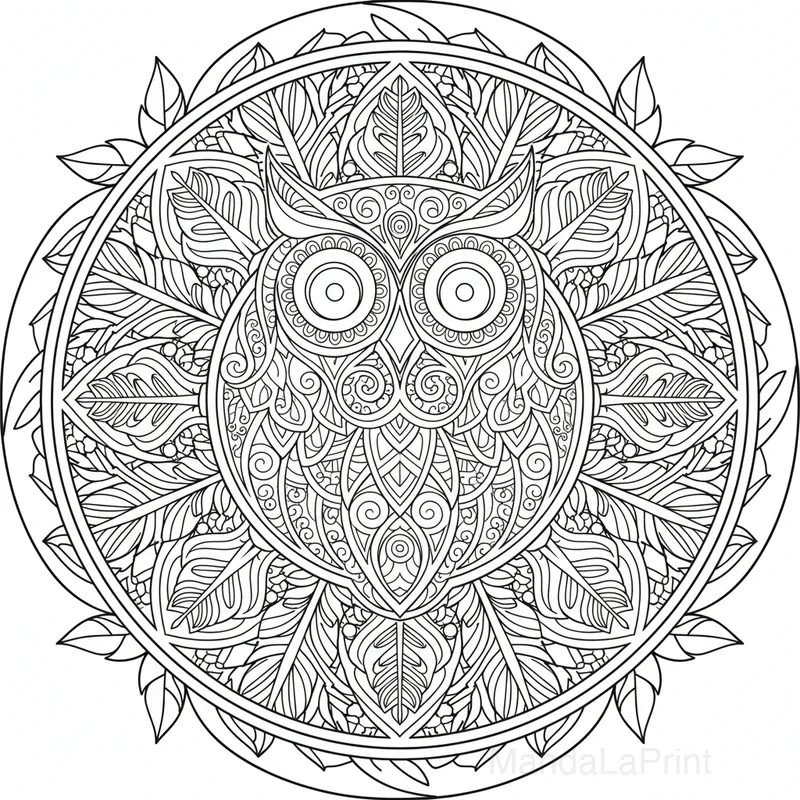 Mandala Mandala Animaux da Colorare #31