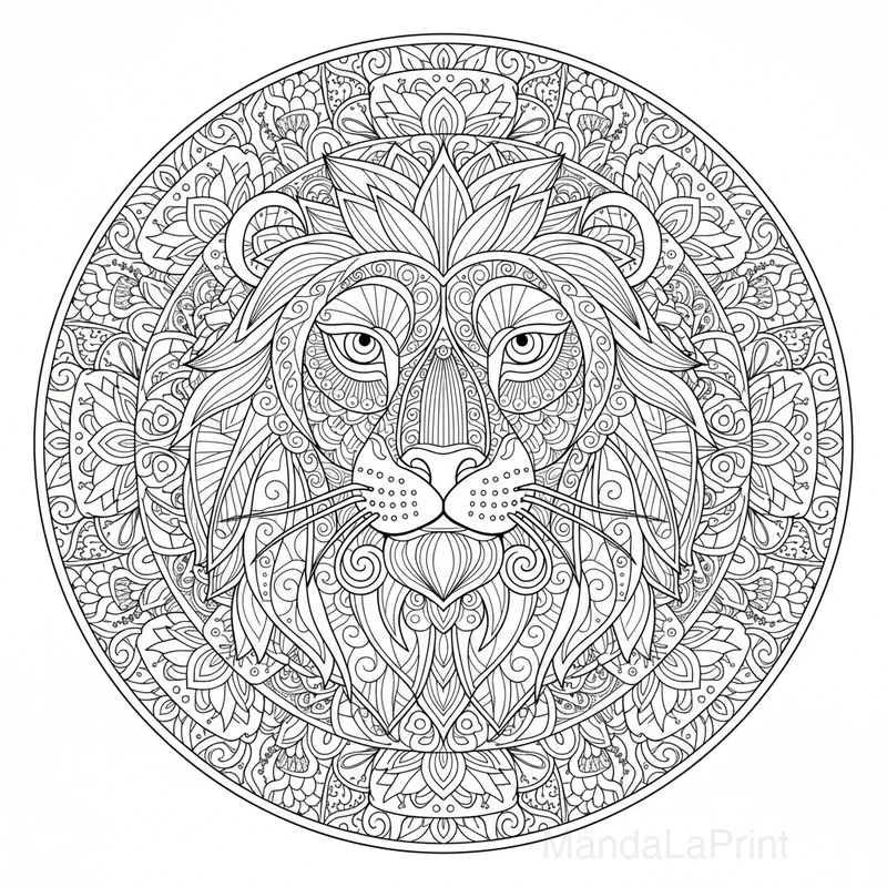 Mandala Mandala Animaux da Colorare #43