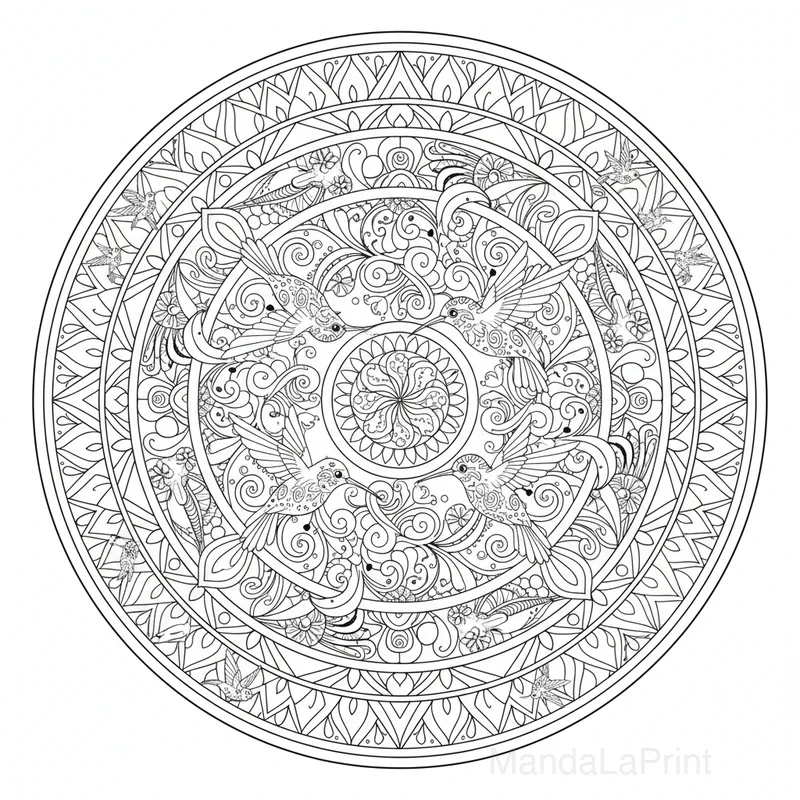 Mandala Mandala Animaux da Colorare #22