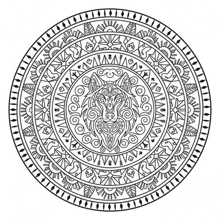 Mandala Lion Majestueux #6