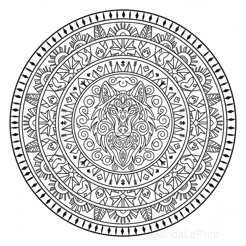 Sauvage Animaux Mandala #6