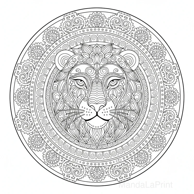 Tribal Loup Mandala #8