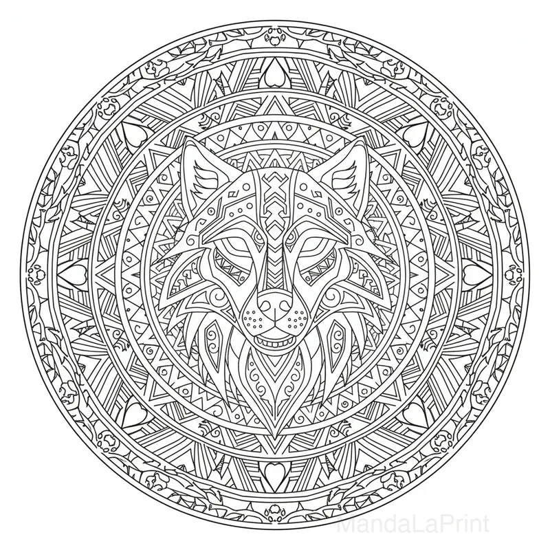 Mandala Mandala Animaux da Colorare #26