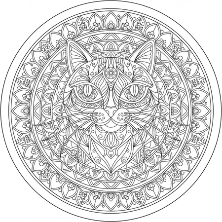 Coloriage Mandala Hibou #30