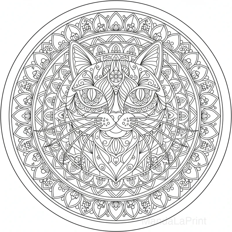 Mandala Mandala Animaux da Colorare #30