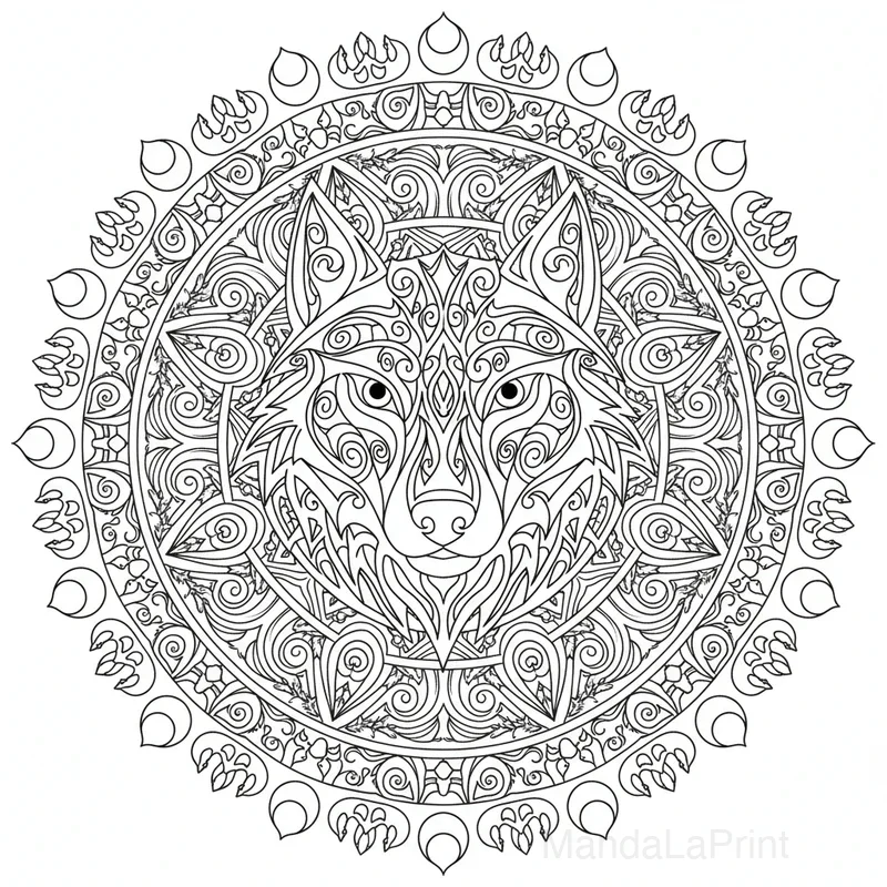 Mandala Mandala Animaux da Colorare #41