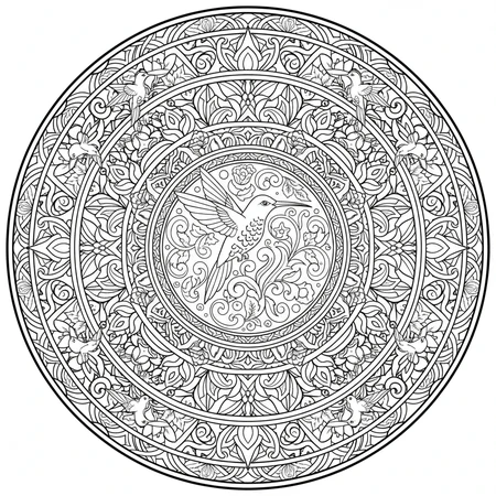 Mandala Loup Tribal #5