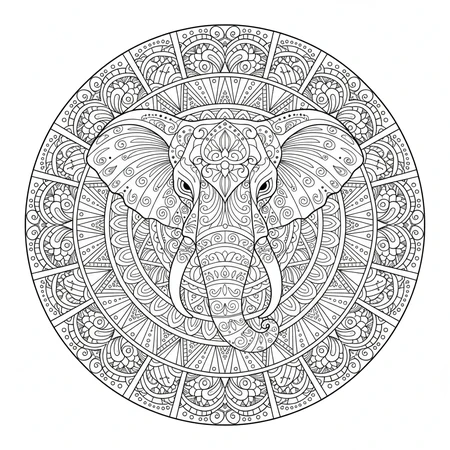 Coloriage Mandala Hibou #27