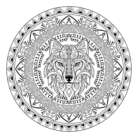Mandala Lion Majestueux #23