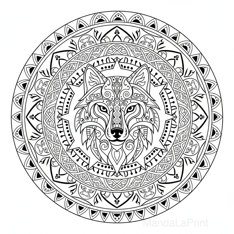 Mandala Lion Majestueux #23