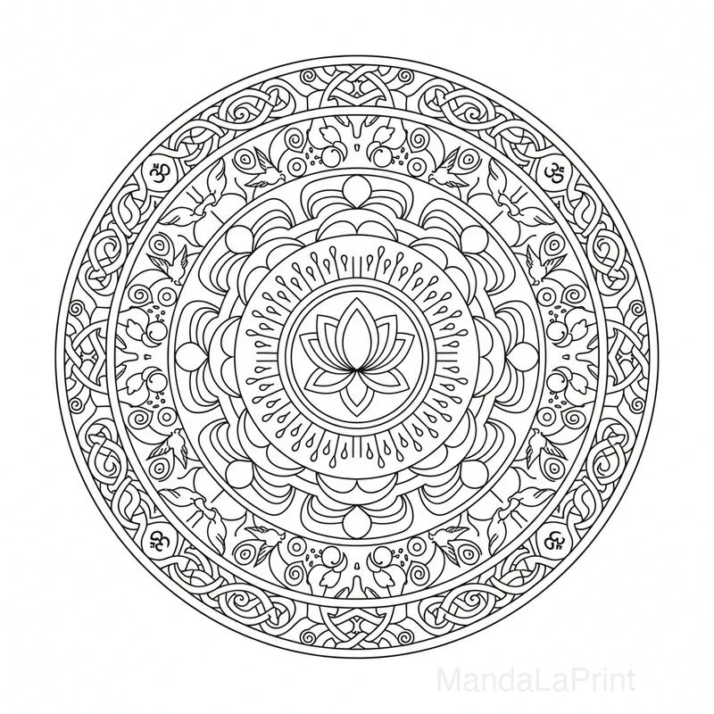 Stress Soulagement Mandala #17