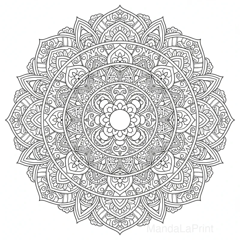 Coloriage Mandala Zentangle #11