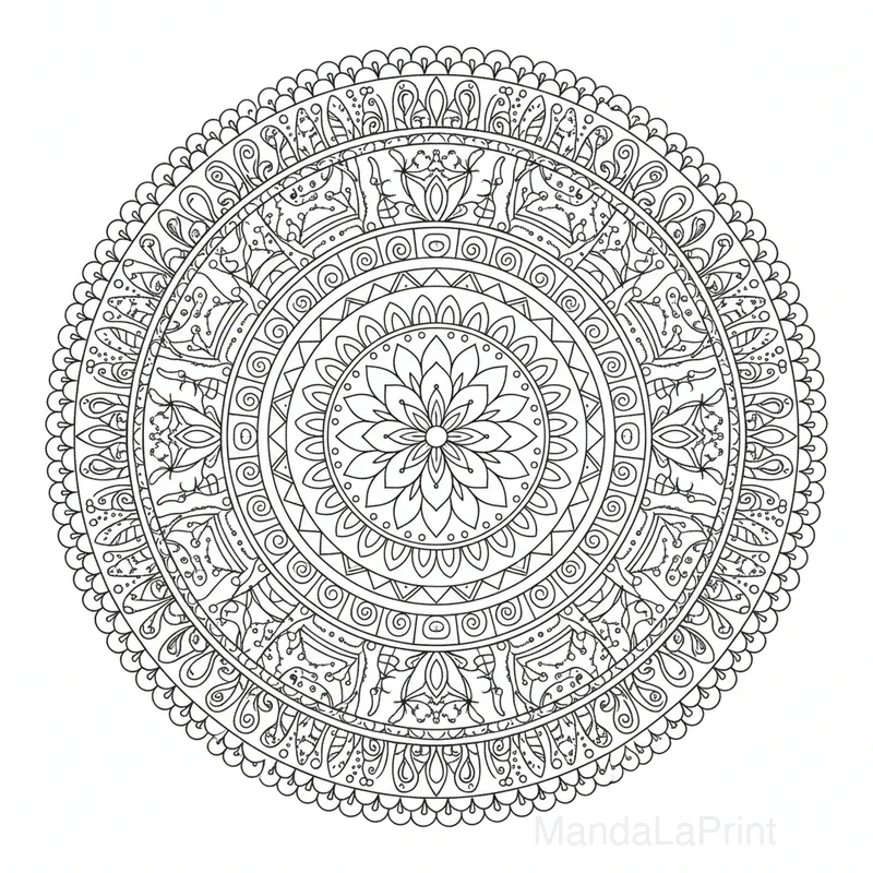 Artístico Abstrato Mandala #15