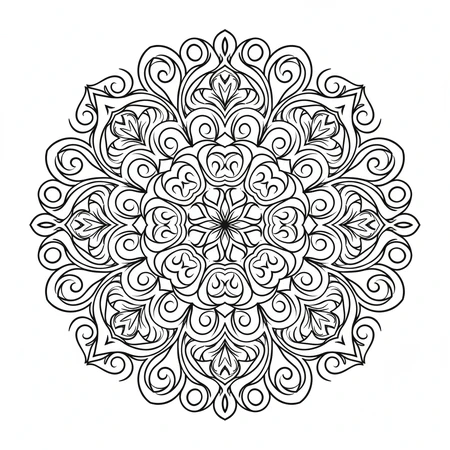 Mandala Courbes Organiques #19