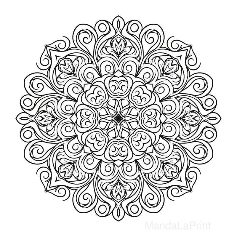 Mandala Courbes Organiques #19