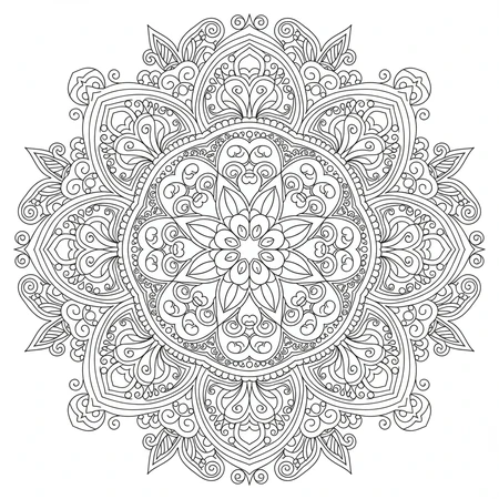 Coloriage Mandala Zentangle #12