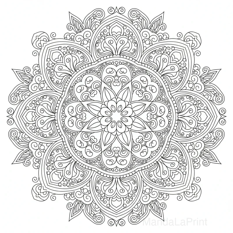 Coloriage Mandala Zentangle #12