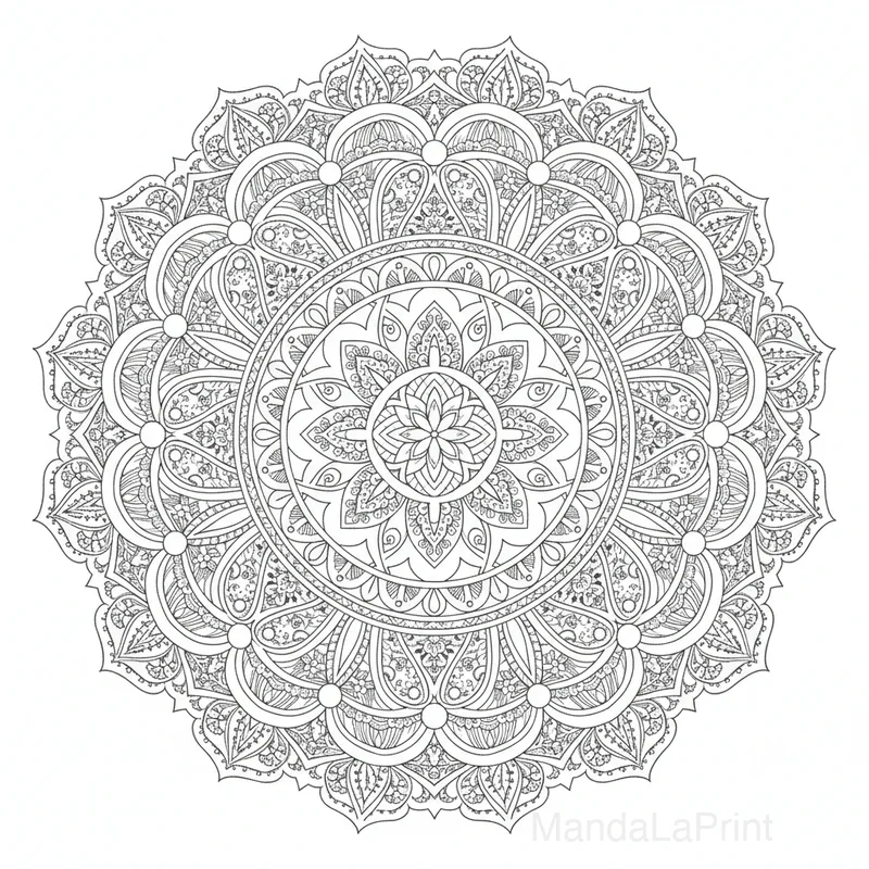 Ornamentado Paisley Mandala #28