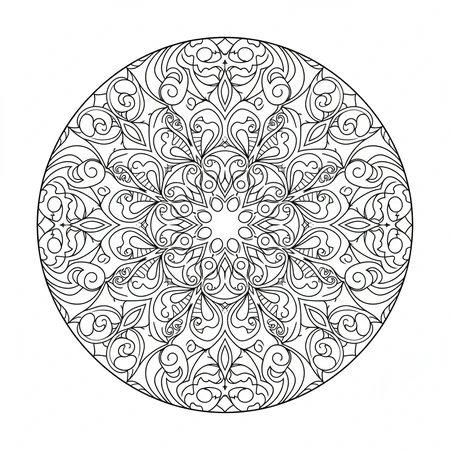 Mandala Courbes Organiques #26